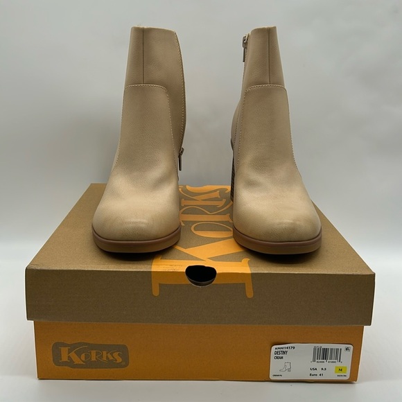 2271- Korks Ankle Boots Cream Colors Size 9.5 M NWT - Picture 12 of 14